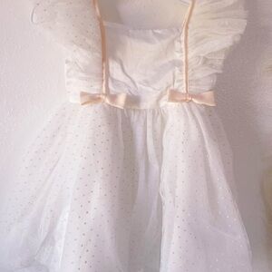 Elegant White Kids Costume Dress